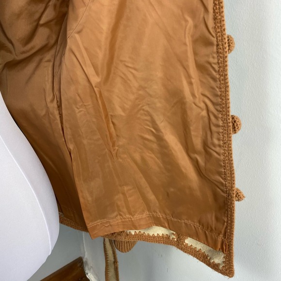 Vintage 70’s Suede Leather and Knit Patchwork Jacket Small - Picture 9 of 10